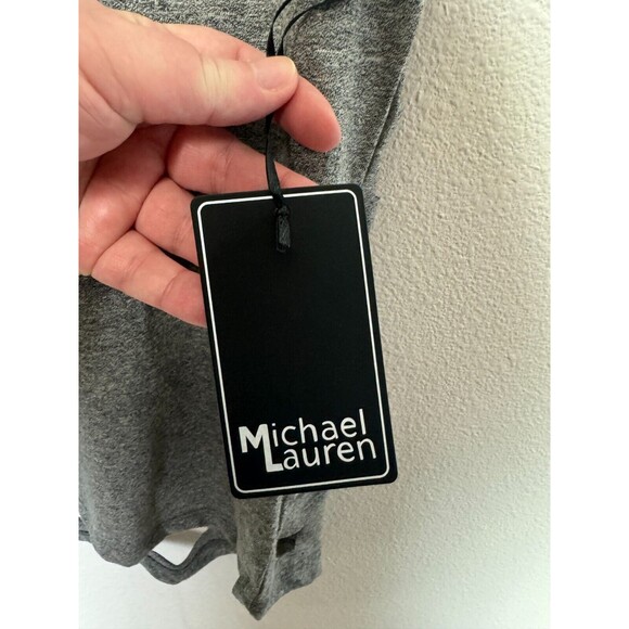 Michael Lauren XS Revolve Alonzo Laser Cut Out Back Muscle Tank Top Gray NWT - Picture 7 of 9